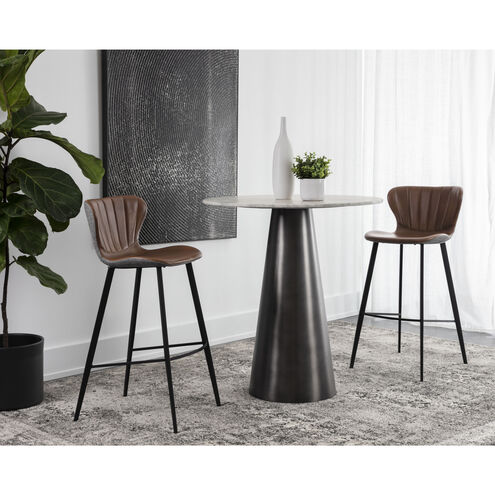 Arabella 40.5 inch Bravo Cognac / November Grey Barstool